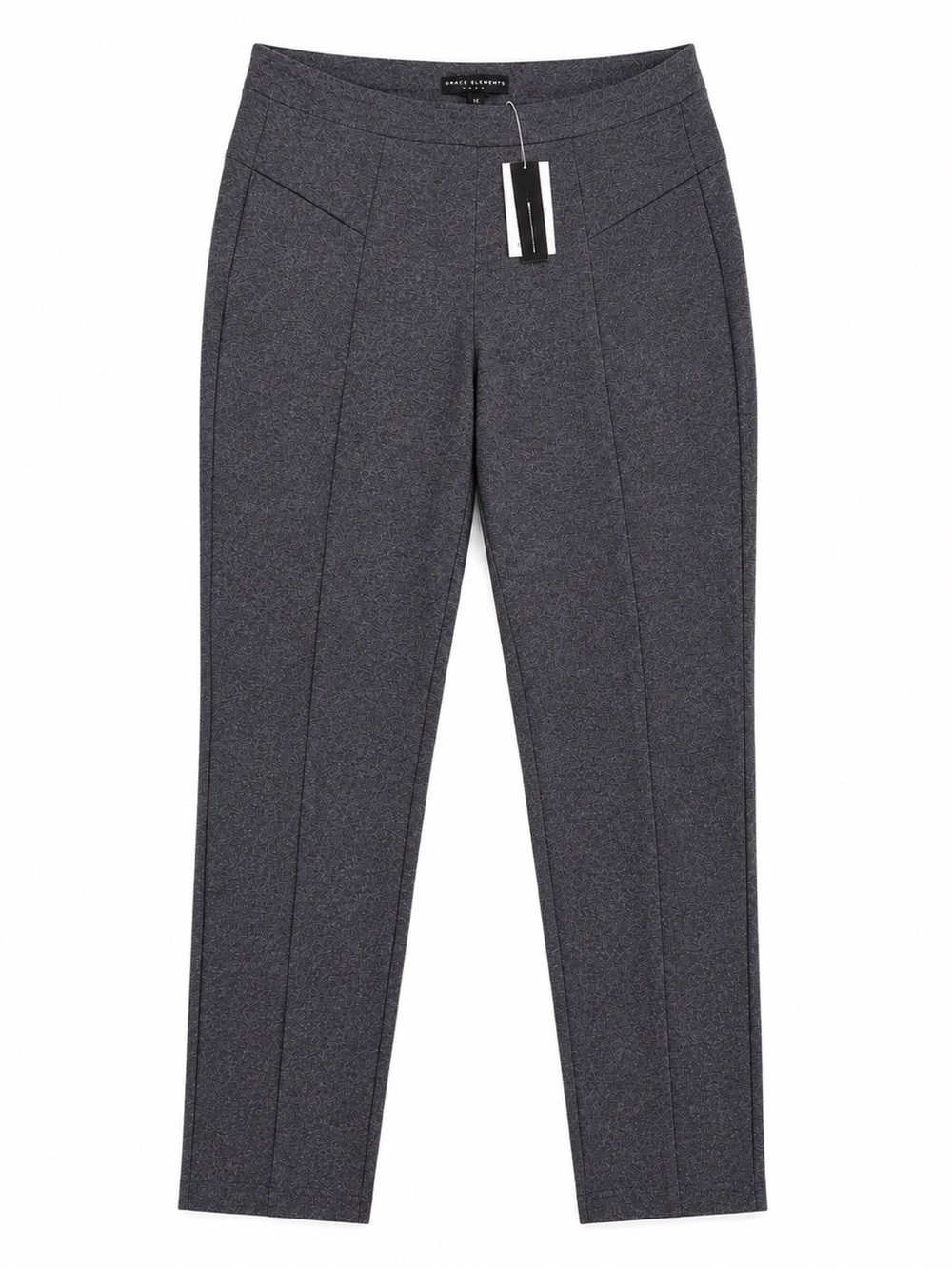 Grace Elements Gray Pull-On Stretch Career Pants 1X NWT Plus Size - Picture 5 of 6
